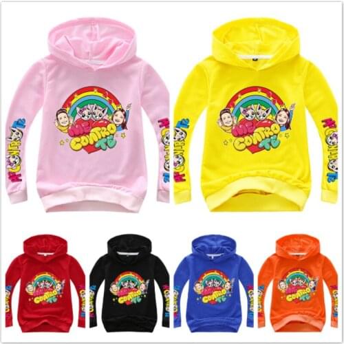 Spring Baby Boys Long Sleeve T-Shirts Kids Clothes Cartoon Me Contro Te Print Hoodies Girl Costume Children Sweatshirts Top Tees