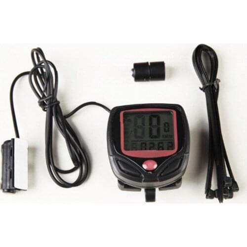 2021 Waterproof Bicycle Bike Cycling Speedometer Bicycle Bike Cycling Speed Computer LCD Odometer Meter Speed Magnetic Induction