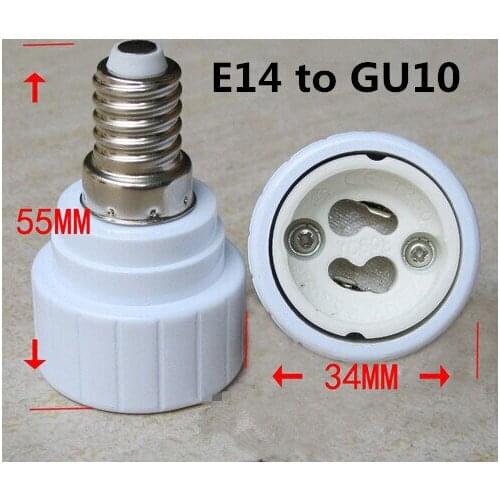High quality E14-GU10-e14 Lamp holder Gu10 to e14 TO GU10 Lampholders Connector base E14 change to gu10 change to e14 base