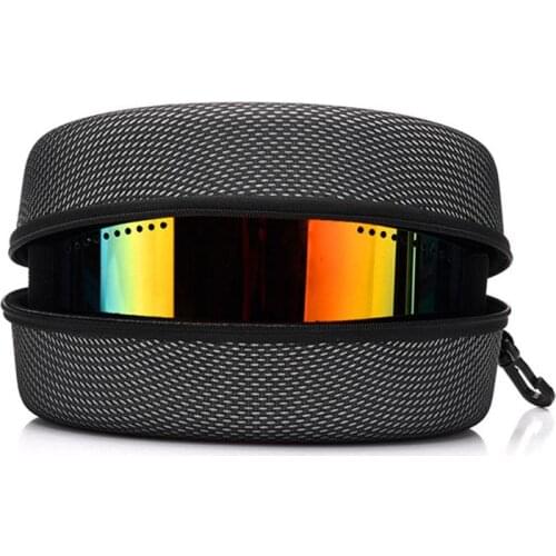Protection EVA Ski Goggle Case Sunglasses Carrying Zipper Buckle Hard Box Holder