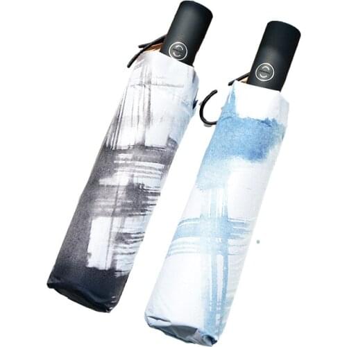 Automatic Umbrellas Windproof Black Coating Folding Rainy Umbrellas For Women Parasol Men Sun Protection Foldable Paraguas