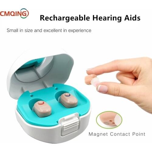 Digital Hearing Aids Rechargeable Digital Hearing Aid with Charging Case Audifonos Hearing Device Hearing Amplifier for Elderly