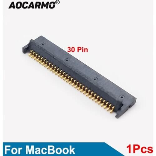 Aocarmo 1pcs FPC Laptop Keyboard Socket Connector 30 pin Keyboard Line Clip For Laptop MacBook A1342 A1278 A1297 2009-2012Year