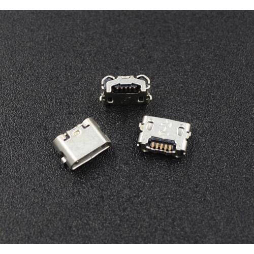 10pcs micro USB 5pin jack Reverse Ox horn Charging Port Plug socket connector mini usb For Huawei 4X Y6 4A P8 C8817 max Lite Pro