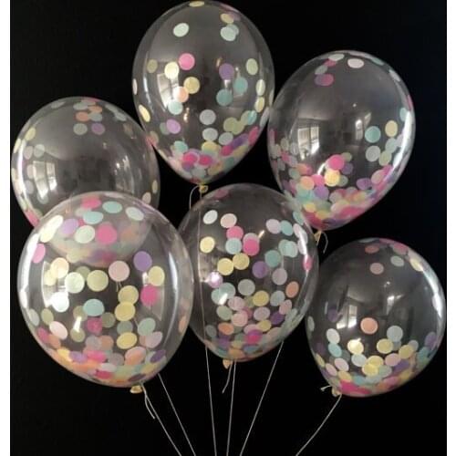 12 Inch Transparent Balloon Unicorn Confetti Sequins Latex Balloons Banquet Decoration Birthday Party Wedding Festival Decor