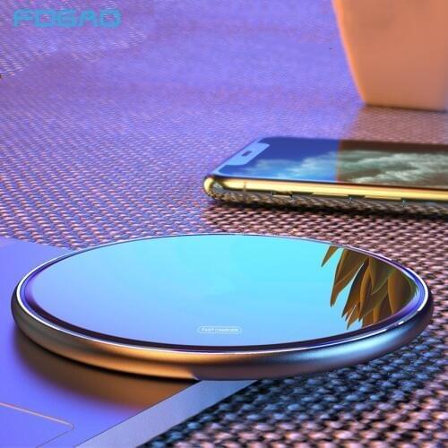 15W Fast QI Wireless Charger Pad For Samsung S20 S10 S9 Xiaomi Mi 10 9 iPhone 12 11 XR X XS Max 8 Airpods Pro Induction Charging