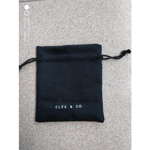 200pcs CBRL small cotton jewelry bags wholesale with satin interior, custom gift bags size 10*12cm, include shipping by epacket