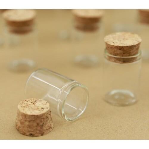 24pcs/lot 22*30mm 5ml Small Glass Bottle Stopper Test Tube Cork Mini Bottles Container Small Jars Tiny Bottle glass