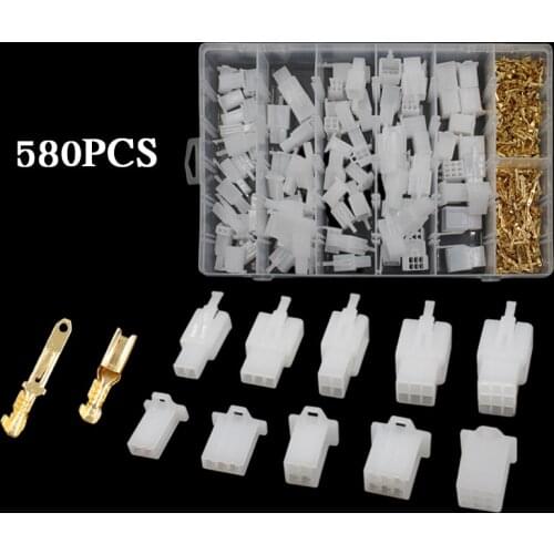 500PCS Auto Wire Terminal Connector 2.8 Mm Connector Male Female Terminals Housing 2 3 4 6 9 for Boat Car Motorcycles Car Boat