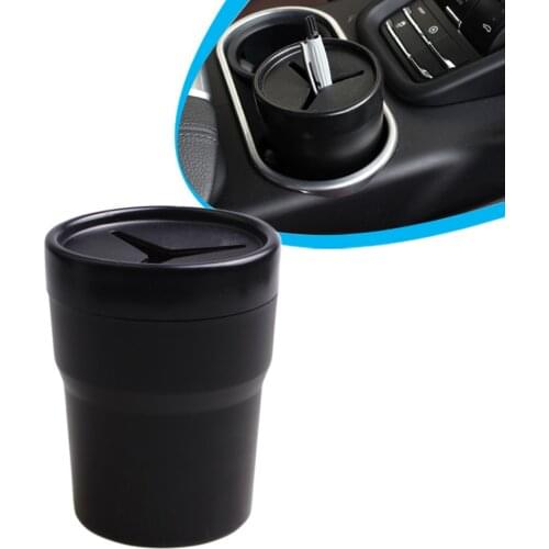 Car Trash Can Mini Plastic Multifunctional Cup Holder Garbage Can With Lid Car Storage Box For Auto Interior Accessories Tools