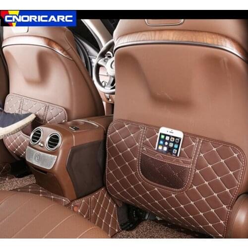 Car Leather Seat Backrest Anti Kick Pad Decoration For Mercedes Benz E Class W213 E300 E200 E320 2016-2018 Anti Dirty Mat