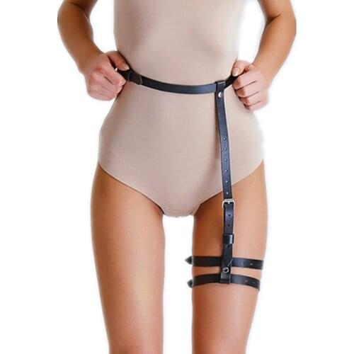 Women Bdsm Bondage Leather Sword Belts Sex Toy Suit For Acceleration Goth Harness Belt Punk Erotic Adjustable Garter