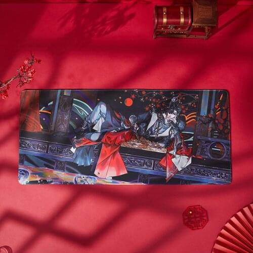 Anime Tian Guan Ci Fu Hua Cheng Xie Lian Large Rubber Mouse Pad 90X40cm Gaming Computer Desk Mat Playmat Student Cosplay
