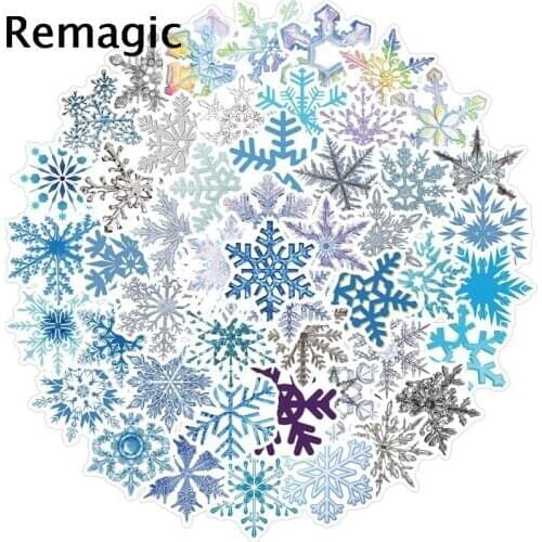 50pcs Christmas decorated glass snowflakes Magazine decoration sheet stickers scrapbook stationery