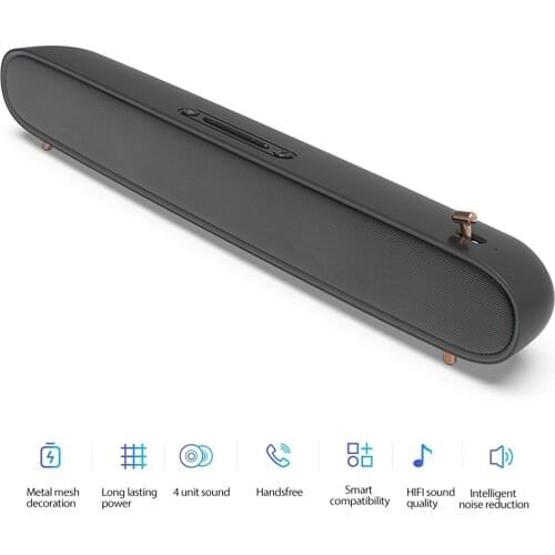 Speaker Wireless Bluetooth-Compatible HiFi Loudspeaker Desktop Subwoofer with Microphone Rechargeable for PC Phone Tablet Gift