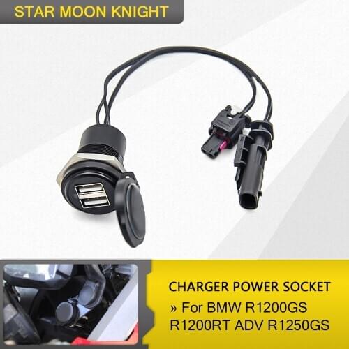 For BMW R1200GS R1200RT ADV R1250GS 4.2A Motorcycle Dual USB interface Digital Display Charger Adapter Port
