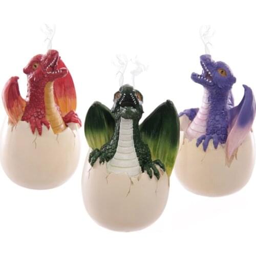 Dragon Egg Incense Holder Fantasy Hatchling Baby Dragon Incense Burners Decoration Smoking Dragon Statue Figurine Magical Gifts