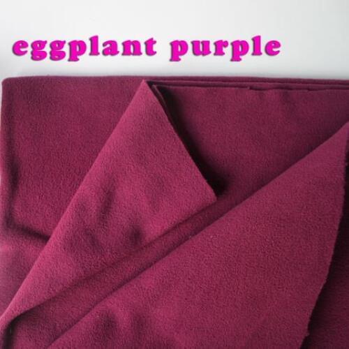 Eggplant Purple Double-sided Polar Fleece Fabric anti-pilling Hoodies Blankets Lining Fabric SOLD BY THE YARD FREE SHIPPING