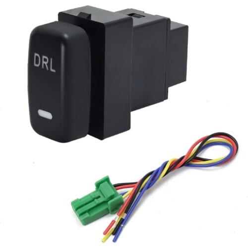 1PC LED DRL Battery power supply Steering Sheel fan Switch Button For Mitsubishi Pajero sport