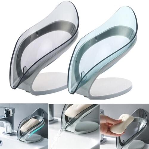 Leaf Shape Soap Holder Dish Bathroom Non-Slip Soap Storage Plate Tray Bathroom Soap Holder Case Bathroom Gadgets