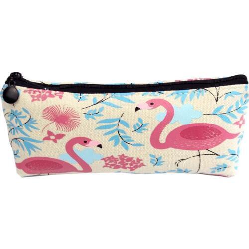 M064 Personality Design Women Purses Flamingo Watermelon Pineapple Canvas Lo'n'g Bag Quality Fabric Stationery Bag