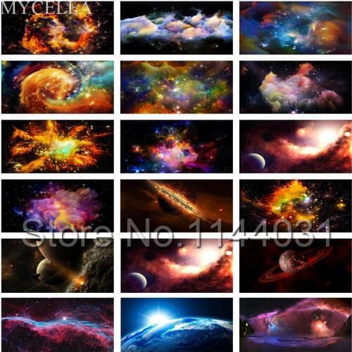 MYCELLA Needlework Diy Diamond Embroidery Cosmos Galaxy Full Drill Natural Scenery Diamond Painting Cross Stitch Mosaic Picture