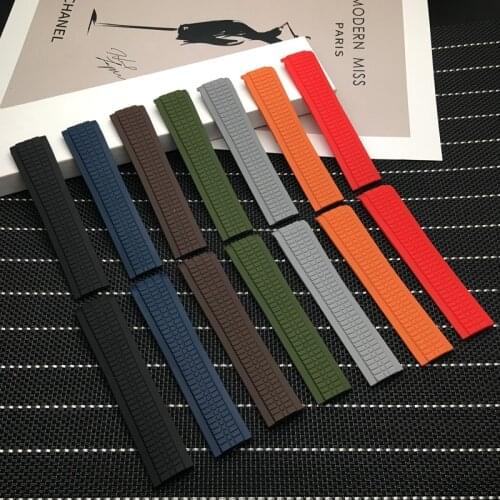 Top quality 21mm Silicone Rubber Watch band For Patek Aquanaut Philippe strap for 5164a 5167a-001 Watch band Butterfly buckle