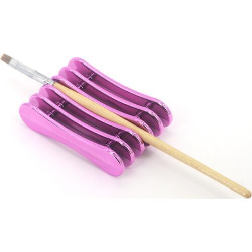 3Color Nail Art Penholder Nails Salon Brush Rack Accessory Carving UV Gel Crystal Pen Carrier Storage Manicure Tool Stand Holder