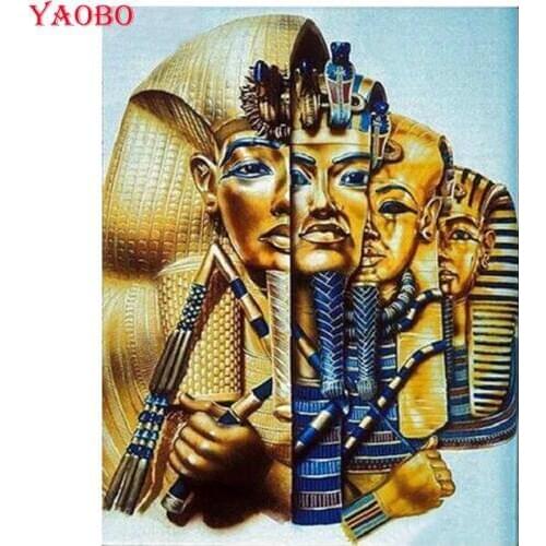 Diy 5D Diamond Painting Rhinestone Embroidery Cross Stitch Full Square Round Egyptian Pharaoh pictures mosaic Painting by number