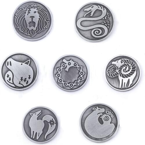 Seven Deadly Sins Tattoo Coin Anime Cosplay Accessories Meliodas Symbol Dragon Coin