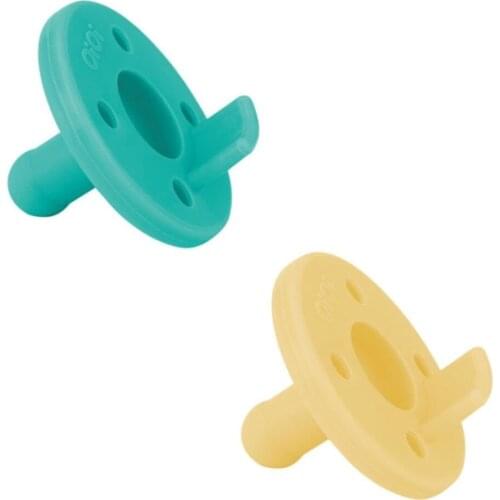 OiOi Pacifier Green&Yellow 2 Pieces