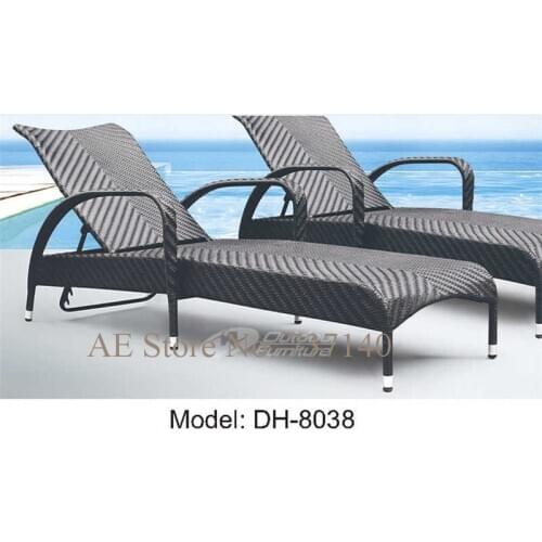 Outdoor furniture rattan sun lounger beach lounger patio sun lounger Foshan furniture agent wholesale price quality control