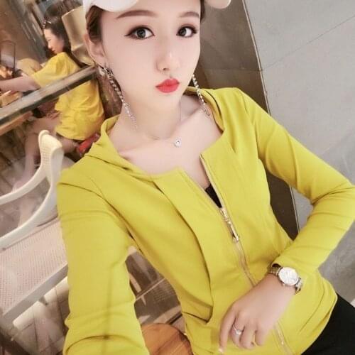 2020 Spring and Autumn New Thin Korean Short Jackets Women Coat Hooded Windbreaker Female Casual Zipper Jacket Basic Coats S80