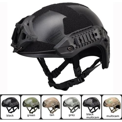 Military Tactical Helmet Army Outdoor Sports Airsoft Paintball Head Protective Helmets with Side Rails and NVG Mount