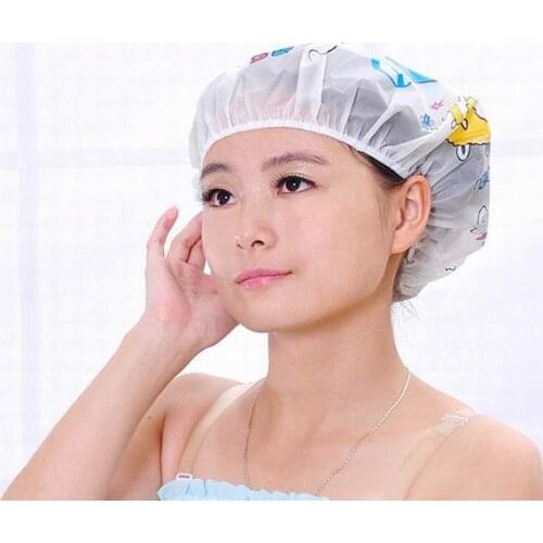 1 Piece Lovely Lady PVC Shower Bath Cap