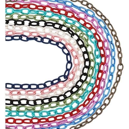 10strands/box Handmade Oval Nylon Cable Chains Loop Stringing Material Findings Chains for Necklace Bracelet Jewelry Making