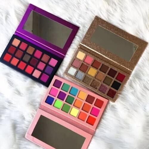 18Colors New Matte Shimmer Glitter Nude Makeup Pigmented Eyeshadow Palette Long-Last Mirror Cosmetics Customized label Wholesale