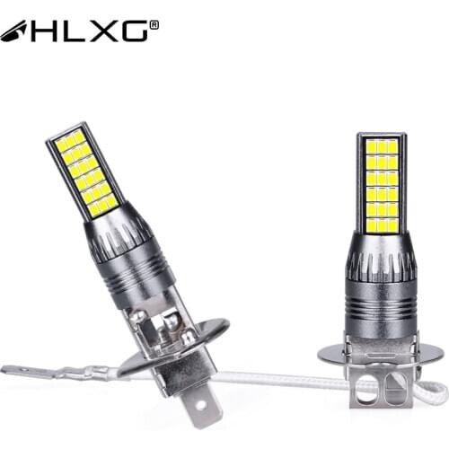 2pcs H1 H3 LED Bulbs Car Fog Lamp Super Bright 3000LM 6000K White Yellow/Amber Driving Car Lights DC 12V 24V Auto Bulbs hlxg