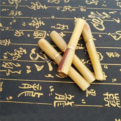 2 PCS Handmade Ox horn Cigarette holder Tobacco pipe Smoking Tool