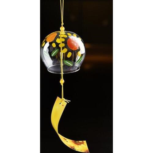 24pcs/pack 7*8cm Hand Drwaing Glass Windchime Diameter=8cm Top Popular Friend Gift Windchime Beautiful Hanging Home Decorative