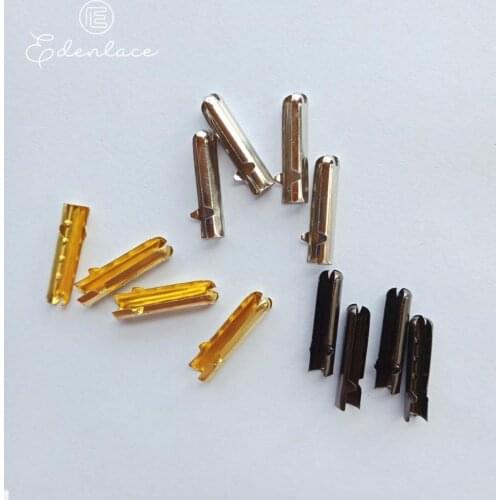 4 pcs Bullets Gold Silver Gun Black Open Mouth Metal Aglets 1 Pair For Shoelaces Shoes Buckle Shoelace Tips Atheletic