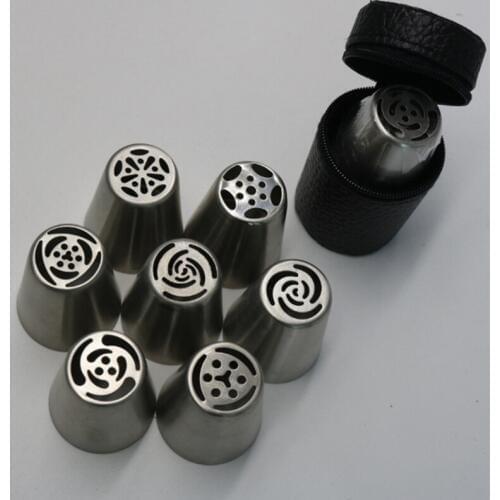 7 Head Flower Mouth Set Large Seamless Cream Cake Decorative Tools DIY Flower Molding Bake Tool Novice Get Started Suickly