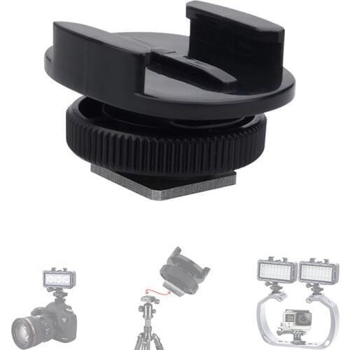 Mount Light Adapter Cold Shoe Triopd Selfie stick Adapter For SLR Camera Gopro Camera Light Action Cameras 1/4 threaded hole