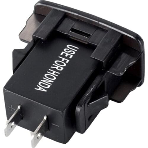 DC 12V 24V Dual USB Car Charger Socket LED Voltmeter Power Adapter for honda