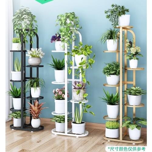 Tieyi living room interior balcony decoration floor type multi-layer flower shelf shelf shelf green flower pot rack