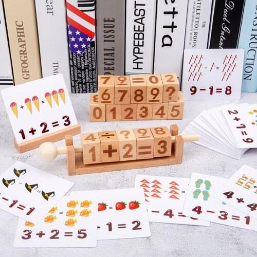 Montessori 3D wooden blocks spell words English learning game cards cognitive digital alphabet pairing math toys educational toy