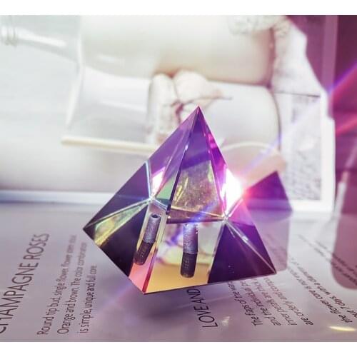 Egyptian Pyramids Rainbow colorful crystal Pyramid Prism for crafts photograph