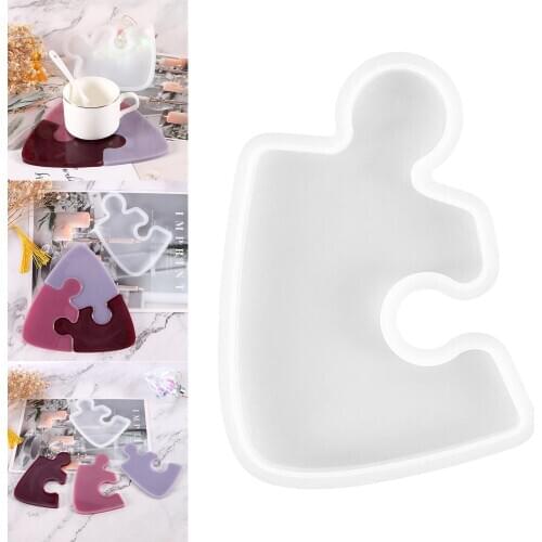 Jigsaw Resin Molds, Silicone Jewelry Box Molds Epoxy Resin Molds, Trinket Molds for Making Resin Box