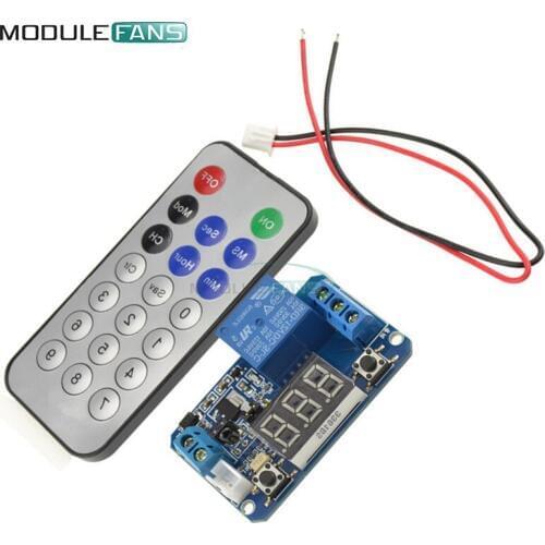 Infrared remote control 12V timer delay relay LED tube display module for Arduino