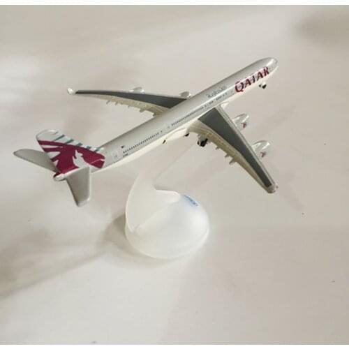 Diecast 1:600 Scale A340-600 Plane Model QATAR Airways Airlines Alloy Aircraft Plane Collectible Display Collection 15CM Length